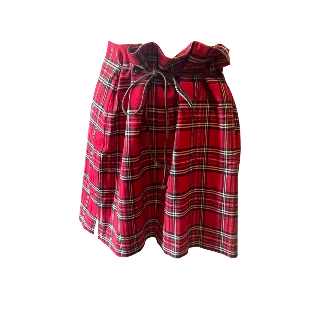 VTG Charlotte Russe 90s Schoolgirl Plaid Mini Skirt 5 Red Y2K Grunge Tartan